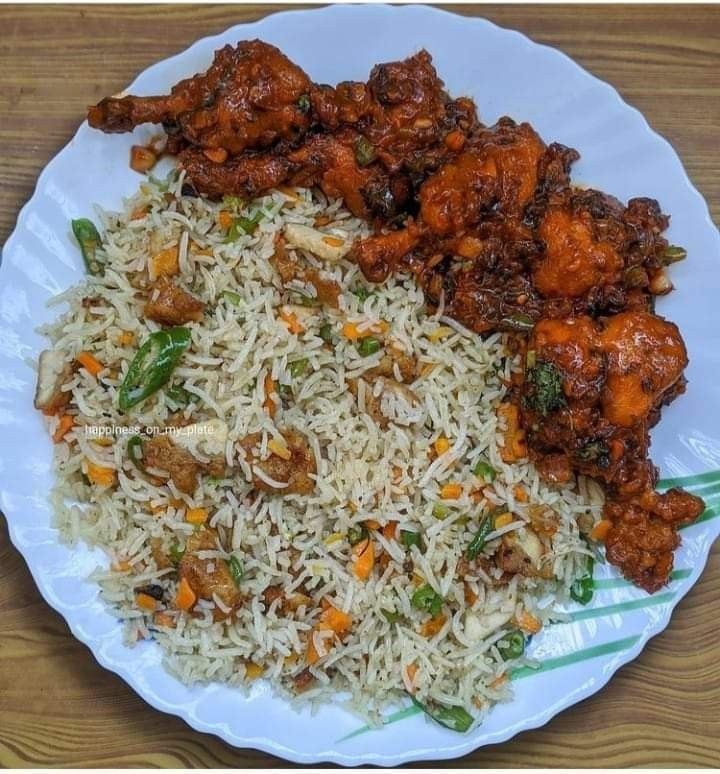 Lollipop chicken fried rice